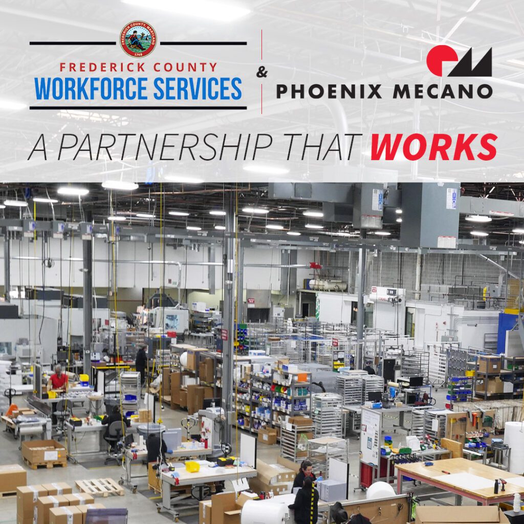 decorative image representing a partnership between Phoenix Mecano and Workforce Services